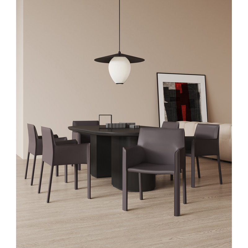 Fauteuil de salle à manger rembourré Vogue, Gris