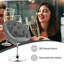 Ensemble de 2 tabourets de bar pivotants Ebern Designs avec dossier capitonné rond gris