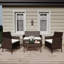 Ensemble de meubles de patio 4 pièces, ensemble de table et chaises en rotin-957303899