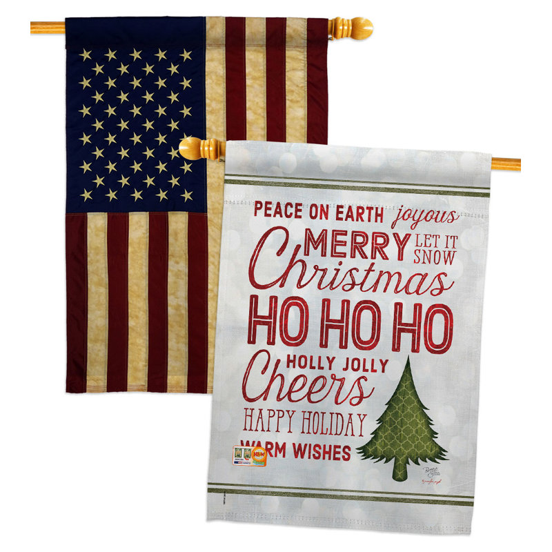 Drapeau de maison à 2 côtés en polyester / mélange de polyester 40 x 28 po
