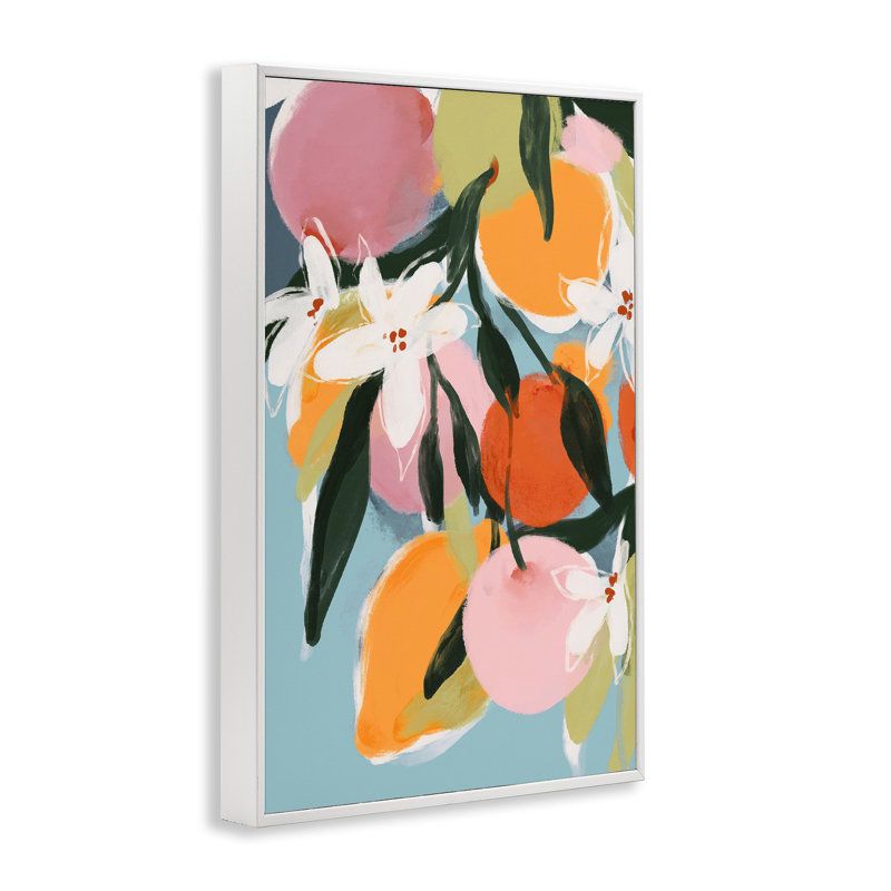 Giclée encadrée, fruit de l'été, H 18 po x l 12 po, Estampe numérique encadrée blanc bord de mer