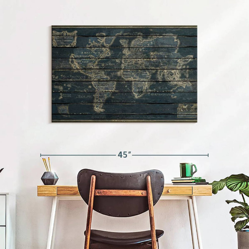 Aliaz Mappe Monde, H 26 po x l 39 po