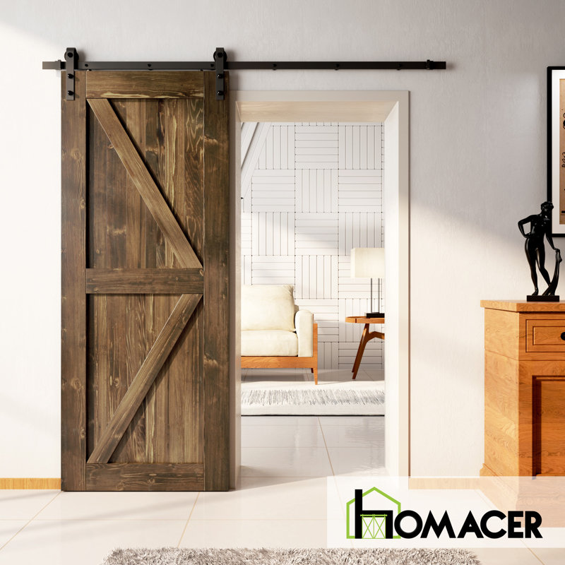 32'' x 84'' Solid Wood Semi-Gloss without Installation Hardware Kit