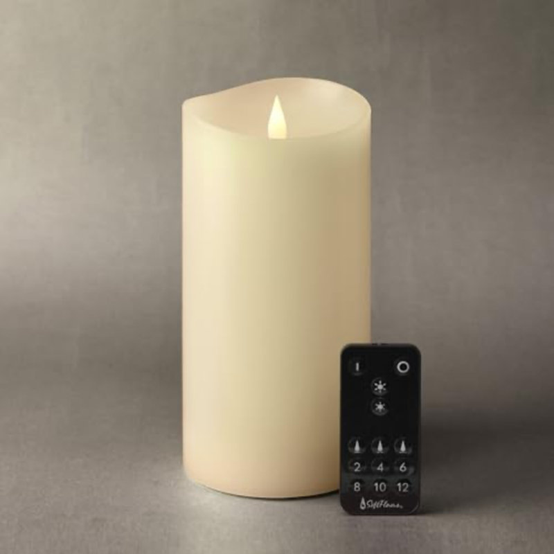 Flameless LED Candles with Remote Control, Flickering 3D Moving Flame Battery Operated Candles in Real Wax Shell for Indoor Use, Home decor Ivory