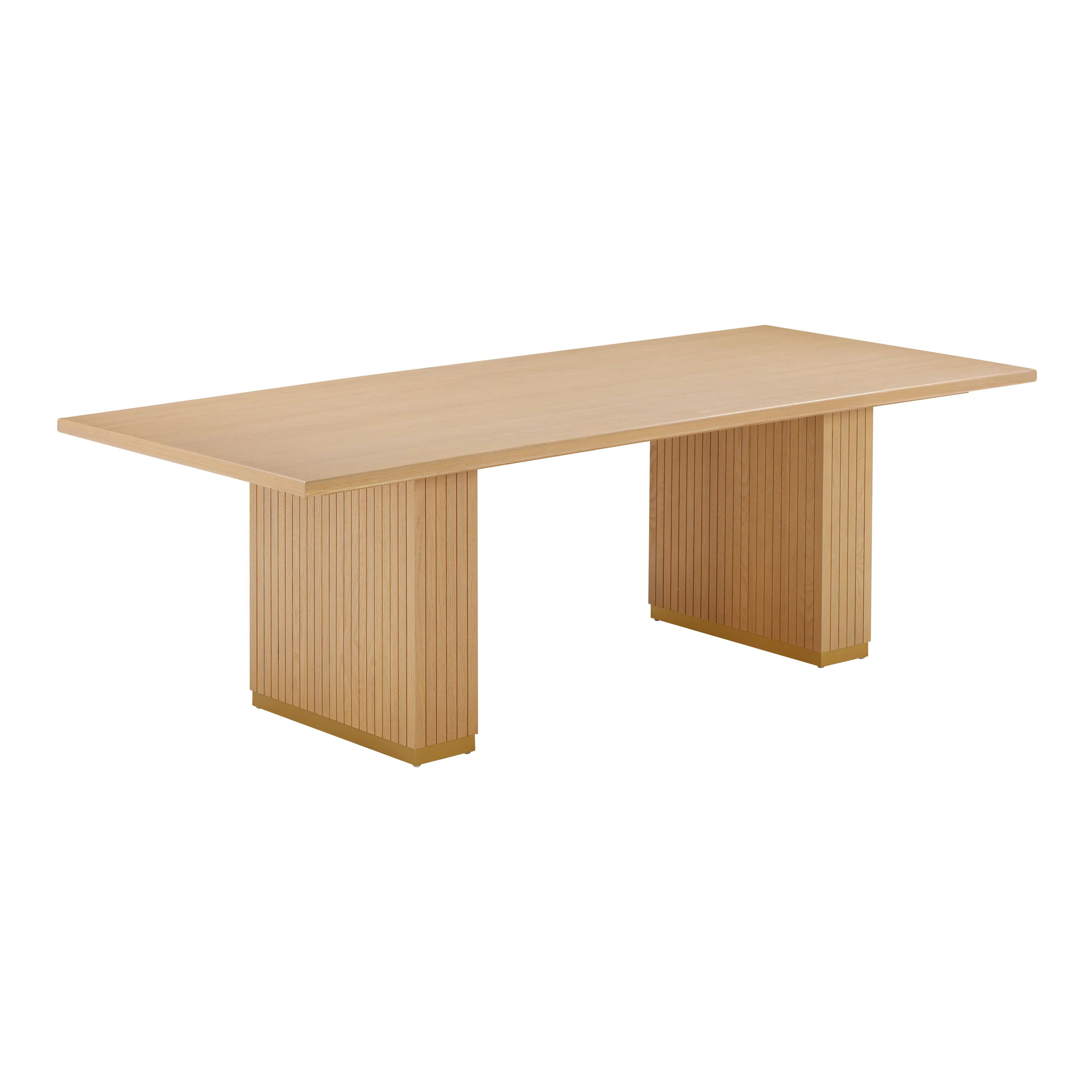 Latitude Run® Elara Natural Oak Wood Rectangular Dining Table | Wayfair