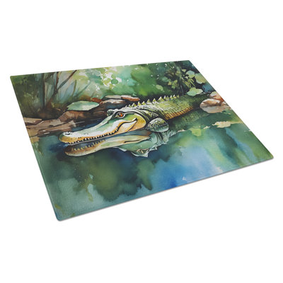 Alligator Glass Cutting Board Large
