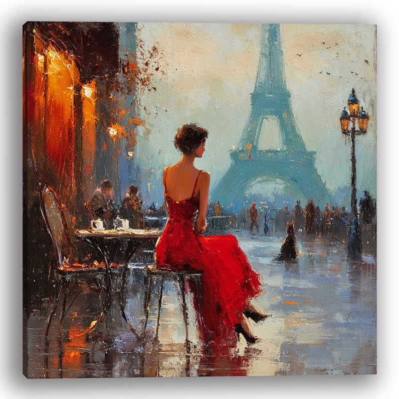 Art mural sur toile Parisian Café View
