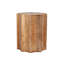 Table d'appoint, bout, rangement, petit, côté, salon, lampe, stratifié noyer clair, ruppie maritime, moderne