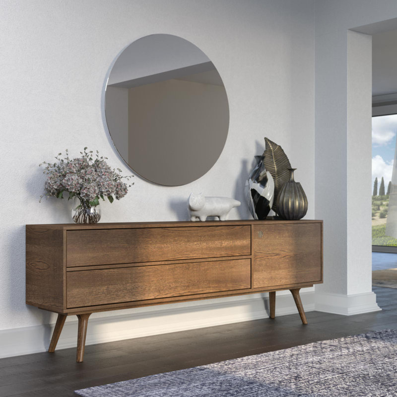 Garryn Flat Wall Mirror, 60 H x 60 W