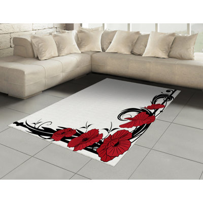 Hoschton Floral Hand Woven Area Rug