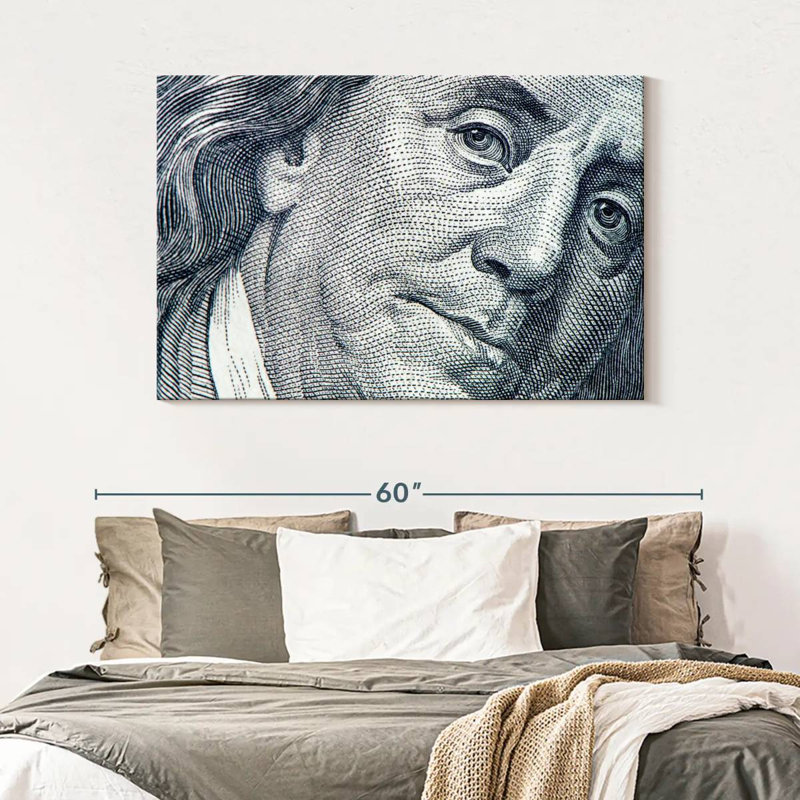 Leisha Benjamin Franklin Face, 32" H x 48" W