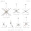 Runo Sputnik Modern Linear Chandelier-392439365