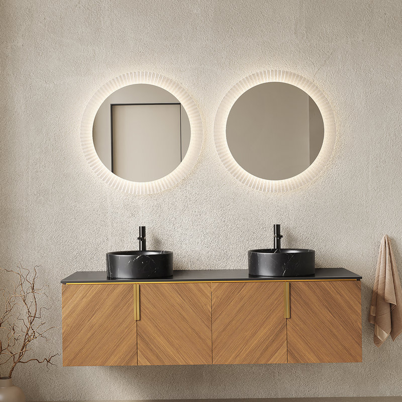 Meuble-lavabo mural avec portes de salle de bain
