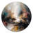 Brown Abstracted Nature II - Abstract Landscapes Round Wall Art on Metal-1082351336
