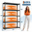 120cm W Steel Height -Adjustable Shelving Unit