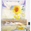 Tapisserie floral à double exposition à fleurs jaunes-28488572