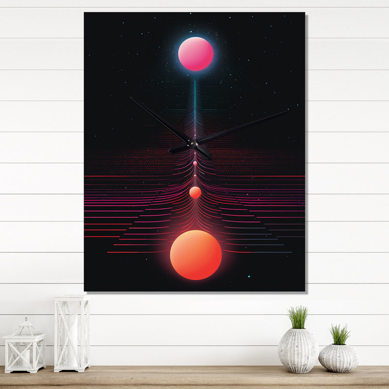 Horloge murale pleine lune, H 28 po x l 12 po x P 1 po