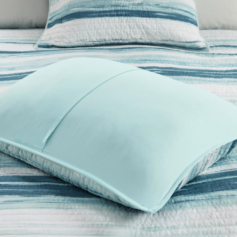 6 pièces de courtepointe imprimée très grand / très grand - bleu pastel et pour une chambre à coucher romantique au lit