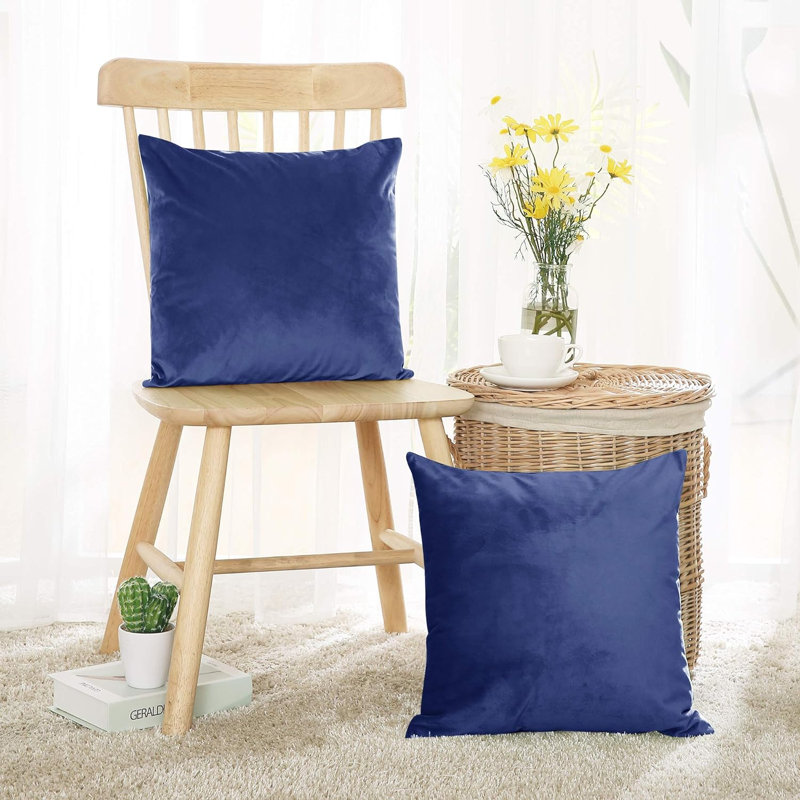 Lukats Square Throw Pillow Cover, 50 cm H x 50 cm W, Light blue