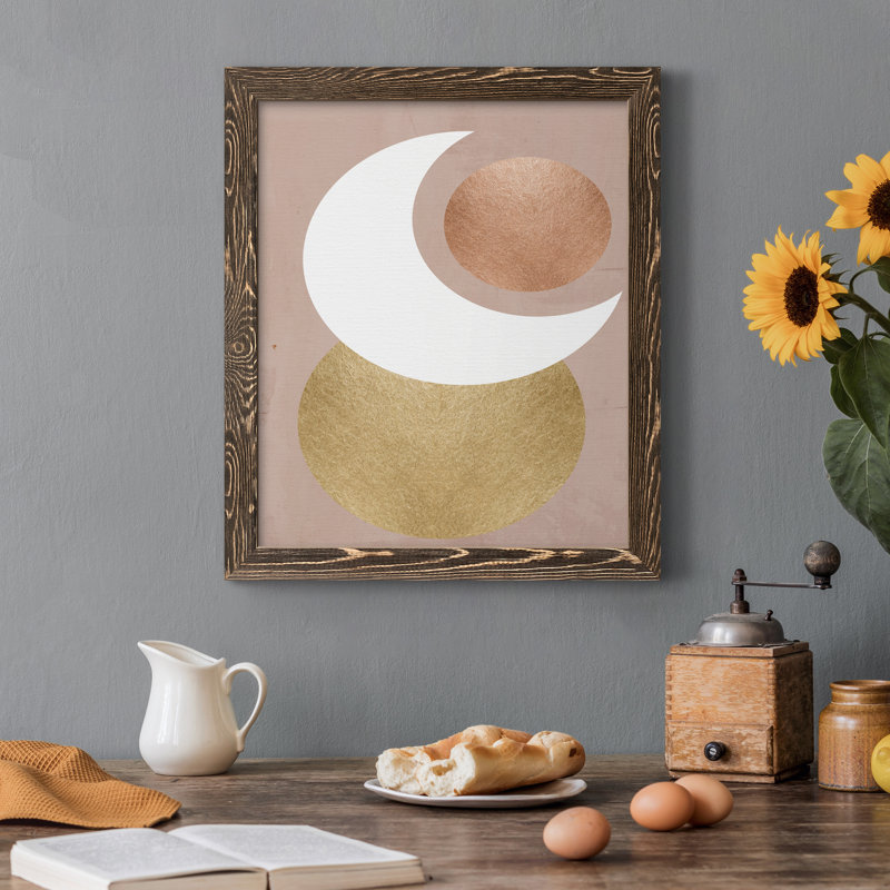Lunar Mystic - Peinture sur toile encadrée, H 24 po x l 18 po x P 1,5 po, Encadré de bois de noyer