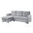 Velvet Reversible Sleeper Sectional Sofa-113184705