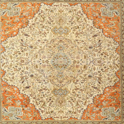 Tapis oriental beige / orange