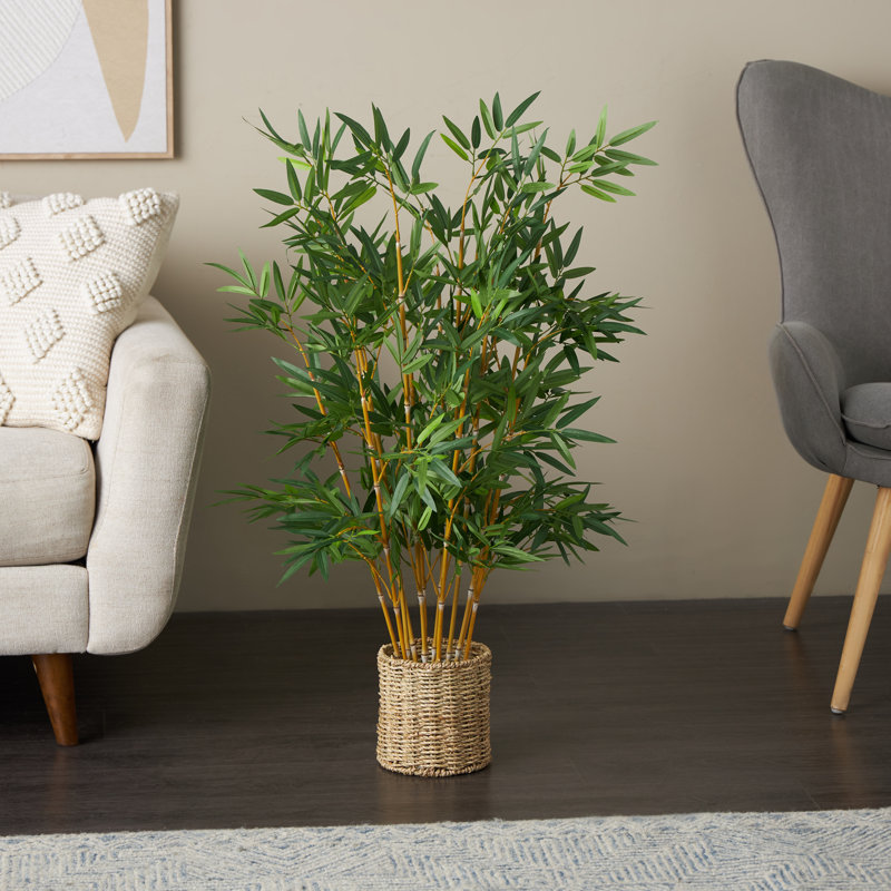 Arbre artificiel à feuilles et Cole Cole Grey, H 59 po x l 27 po x P 27 po, Brun