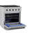 Hauslane 30" Dual Fuel Range In Black Stainless Steel | 4 Burners Up To 20,000 Btus | 4.2 Cu. Ft. Convection Oven With 5 Rack Positions | Convertible Ng/Lp | Cool-Touch Triple-Layer Door-120706421-120706422-120706423