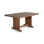 Table de salle à manger Yael, plateau rectangulaire en planches de 60 po, acajou brun clair