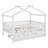 Wooden House Bed With Trundle-371250397