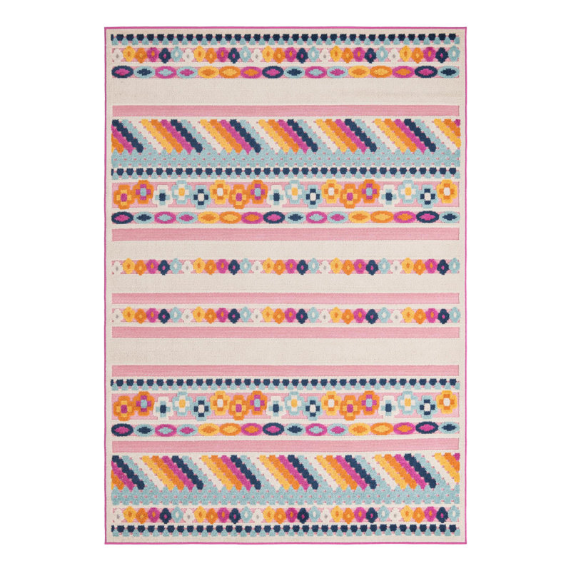 Grenz Striped Indoor / Outdoor Rug, Rectangle 6' x 9'