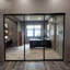 Cloisons 3 pièces en verre transparent - Portes coulissantes - Portes de placard-96886289-55388207