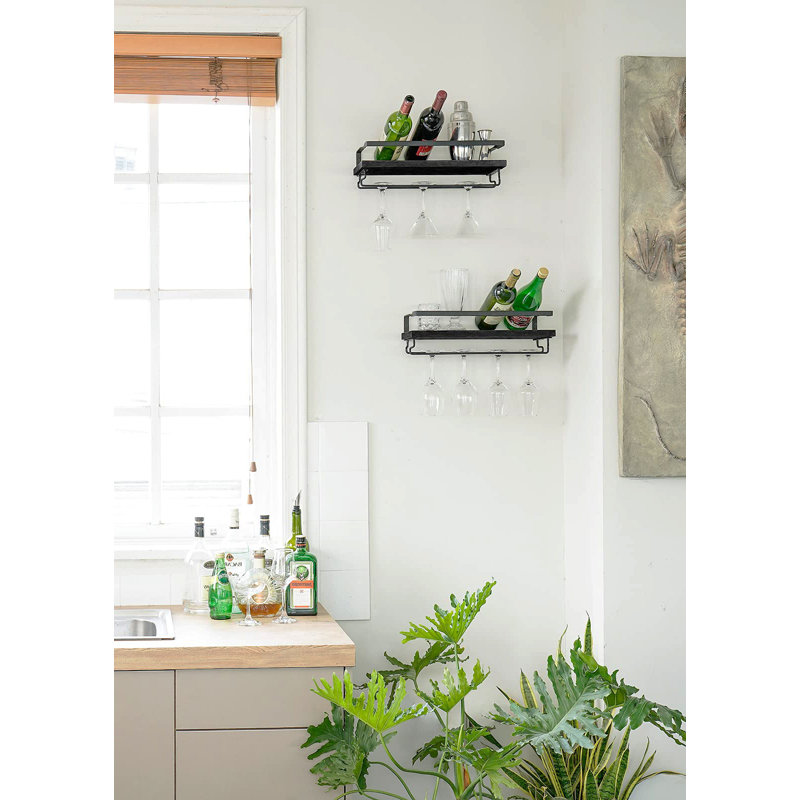 Alfhard Floor Wine Bottle Rack, Black