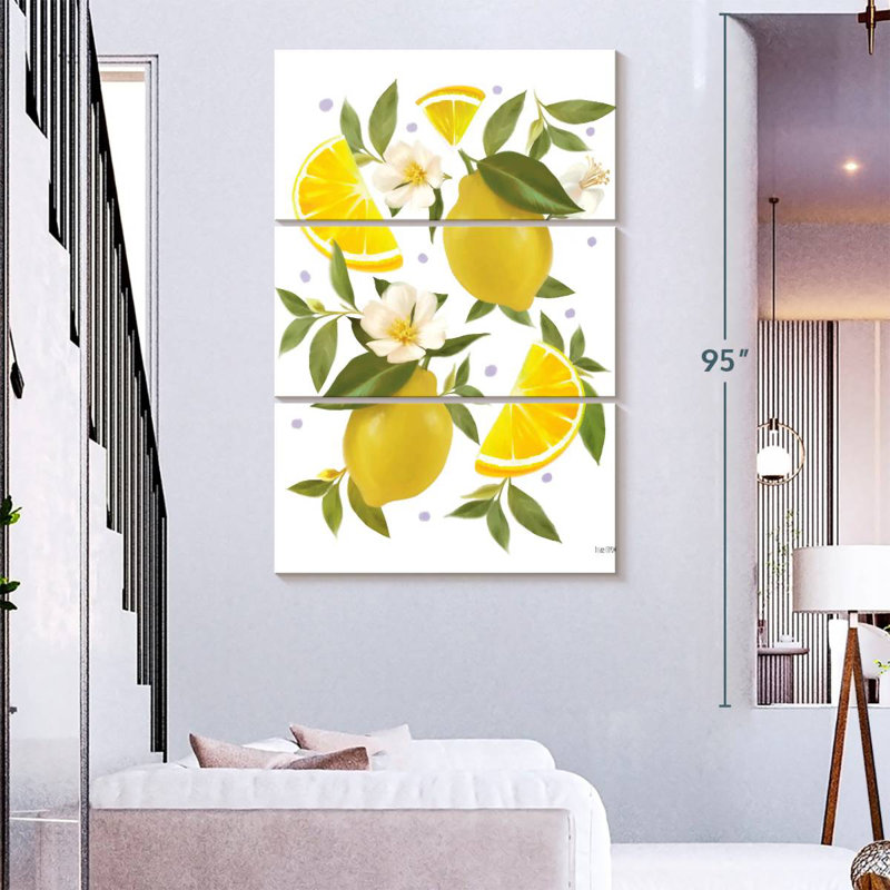 Yarlin Citrus Lemon Botanical, 74" H x 48" W