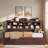 Wooden Daybed With 2 Storage Drawers And Storage Headboard Shelving-22772391