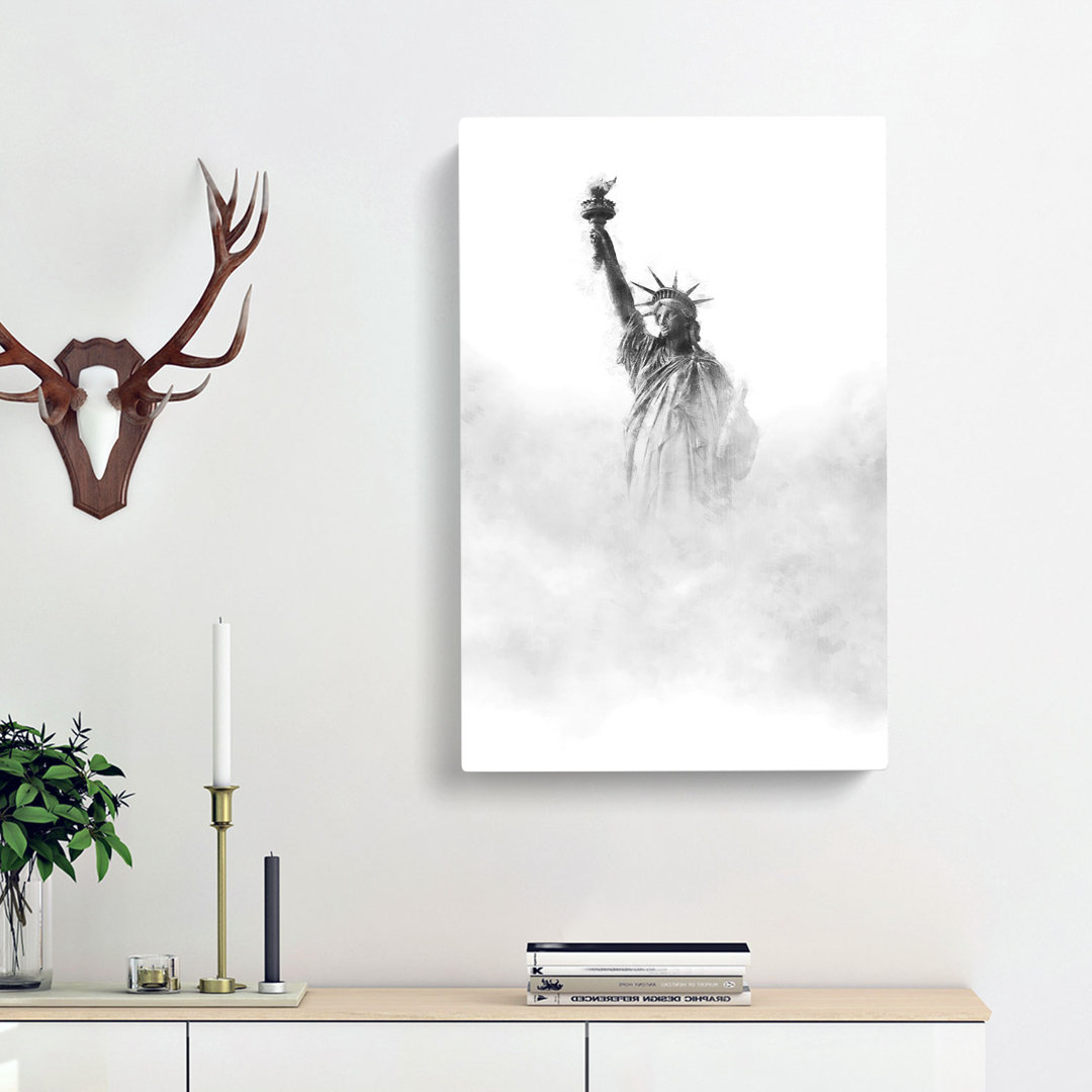 The Statue of Liberty in New York City - Wrapped Canvas Painting Print
