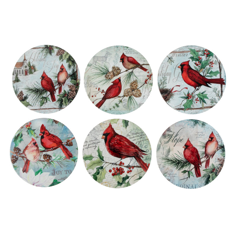 Ceramic Round 6 Piece Trivet Set