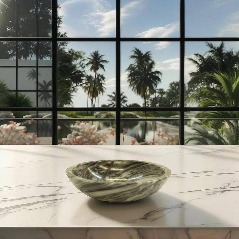 Bol décoratif en marbre noir