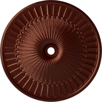 Endurathane Galveston Ceiling Medallion, 51"OD x 3 5/8"ID x 3 3/8"P (Fits Canopies up to 5 7/8"), Hand-Painted Antique Copper Finish