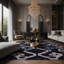 Tapis gris soyeux et moelleux-1014067448
