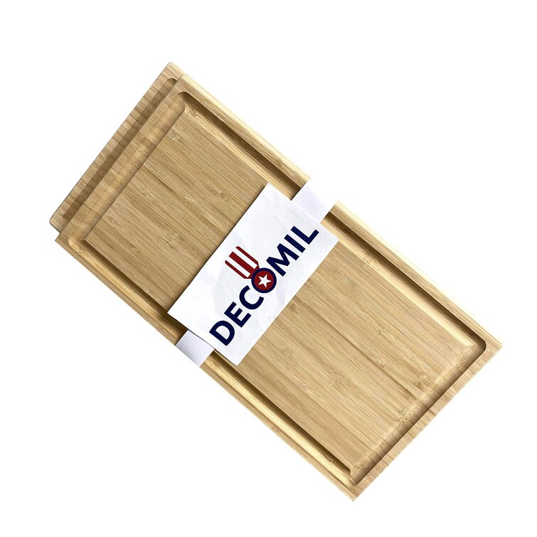 Bamboo Cutting Board Set, Chopping Board - Decomil