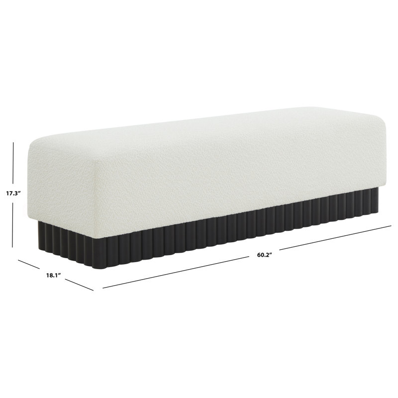 Peridot Upholstered Bench, Black