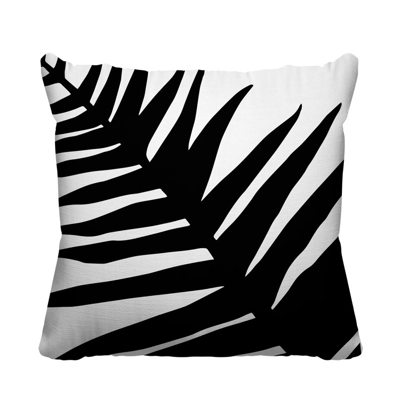 Fielding Outdoor Reversible Throw Pillow, 17W" x 17H", Black