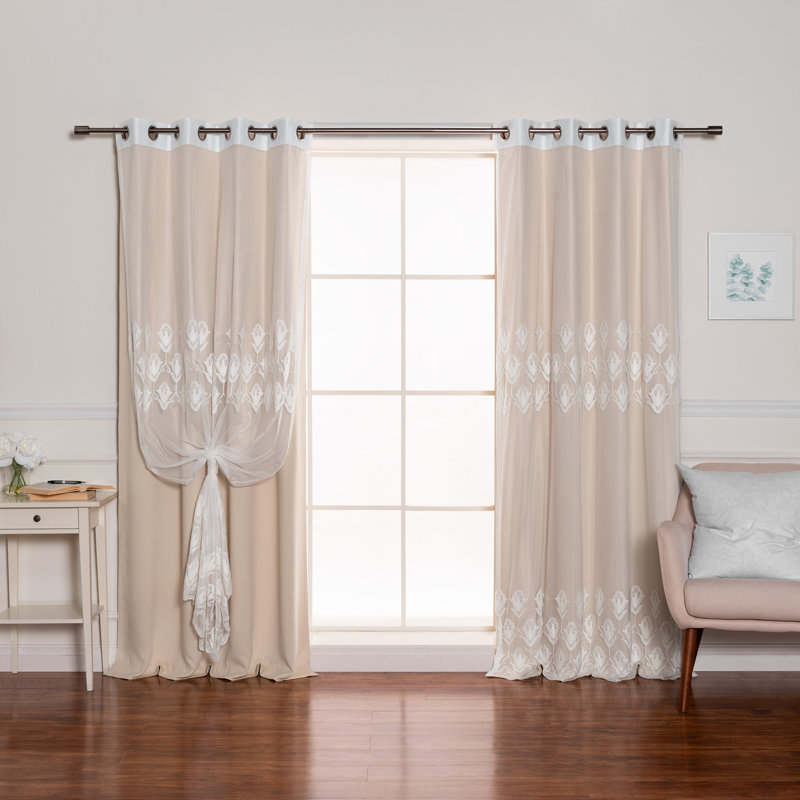 Paire de rideaux occultant et isolants Brunonas Mix & Match, Beige, L 52 po x L 84 po