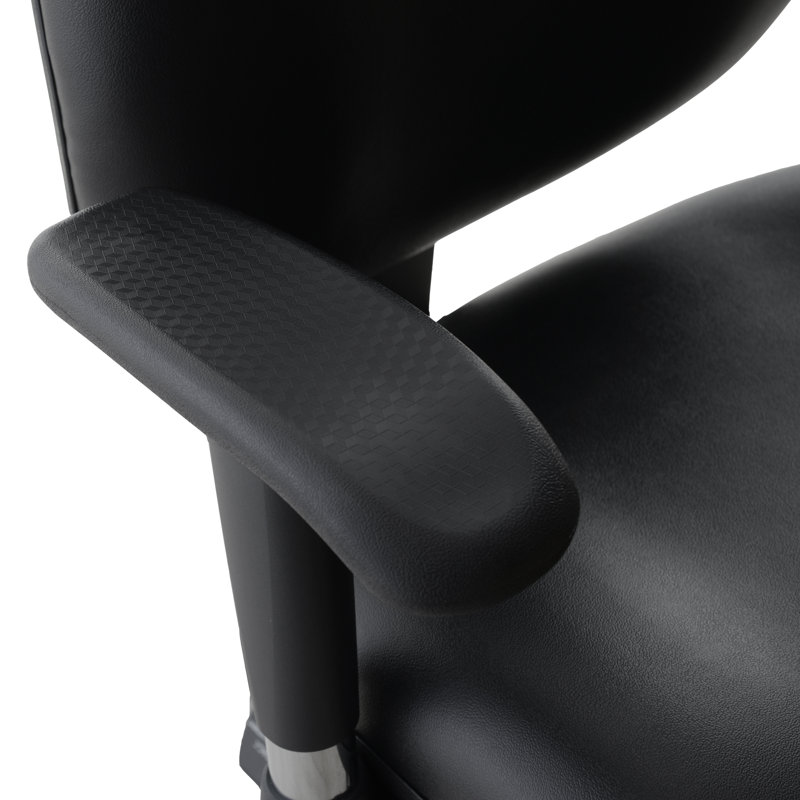 Regency 24/7 Vinyl Office Chair Big & Tall 400Lb Max Weight, Adjustable Back & Seat Height, With Wheels, Black