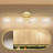 Cono 4-light Bathroom Dimmable Vanity Light 2 Tiers Clear Glass Shade-701573030