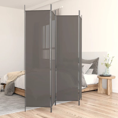 Cloison 4 panneaux vidaXL anthracite 78,7 po x 86,6 po