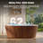 63" Solid Surface Freestanding Bathtub