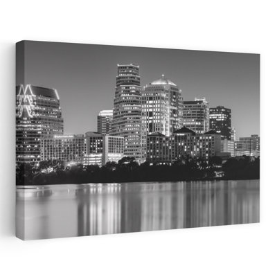 Skyline At Night Austin Texas Usa Abstract Contemporary Architecture City Art