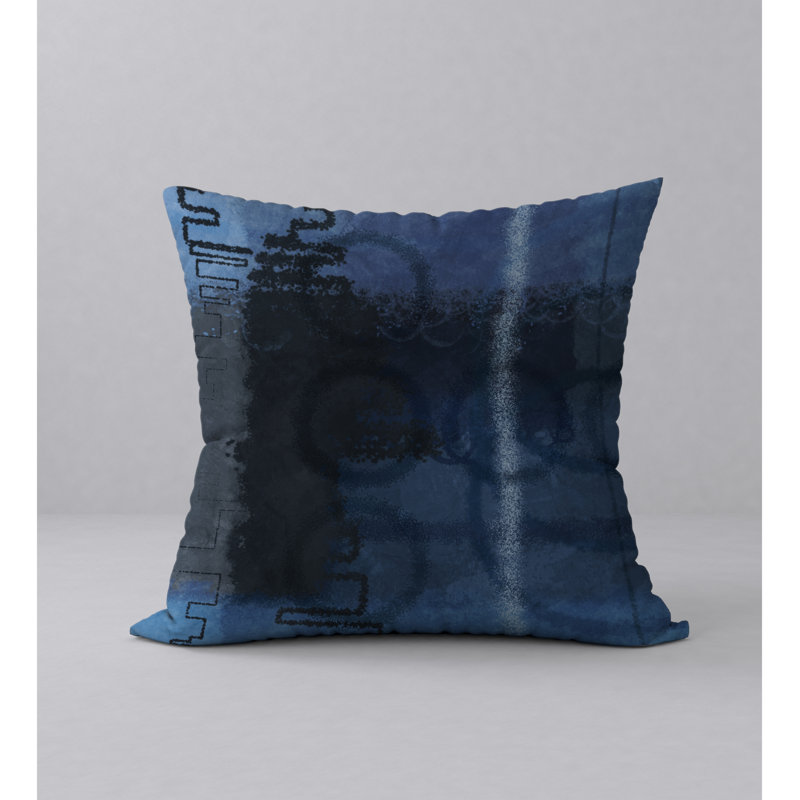 Abstract Throw Pillow, 18" H x 18" W